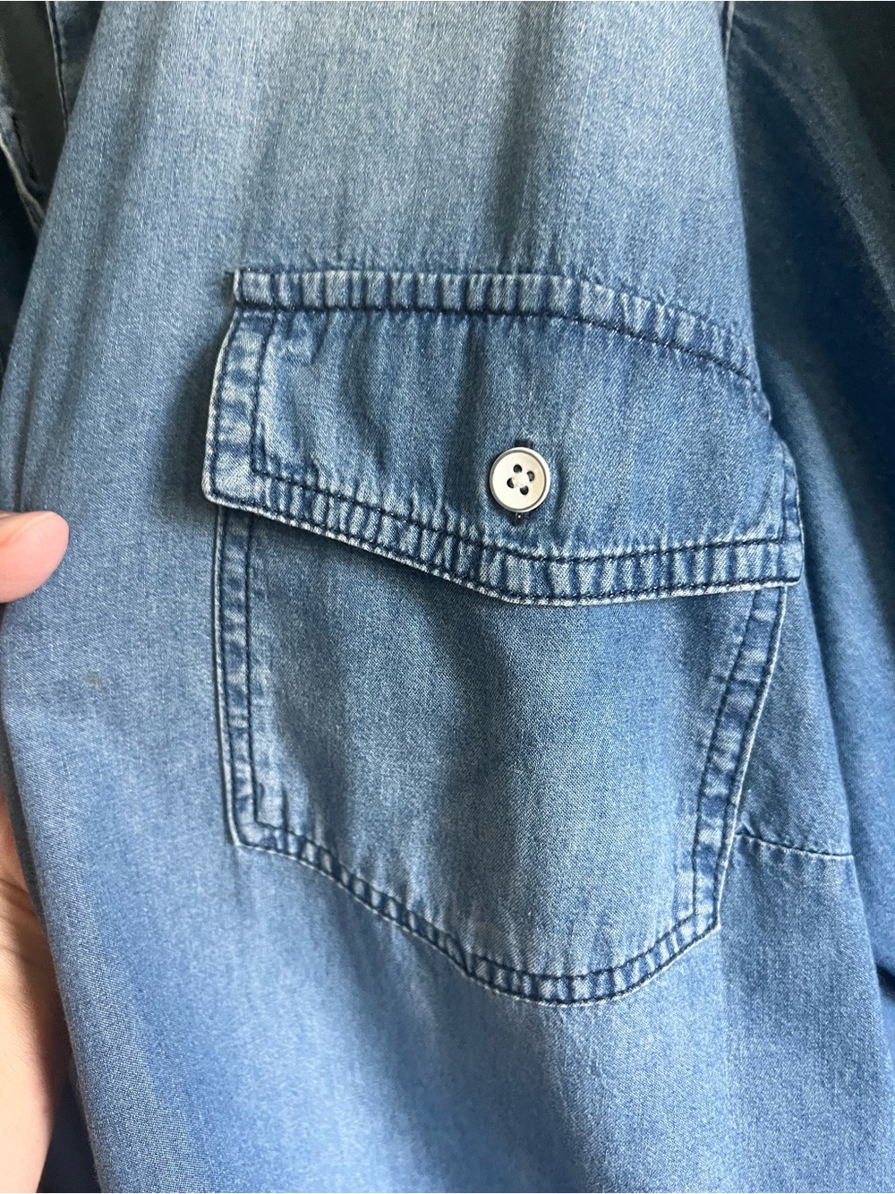 Torrid size 6 or 30W Classic Blue Denim Shirt - Relaxed Fit - Picture 8 of 12